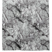 Rideaux De Douche Design noir et Marbre blanc (Devant)