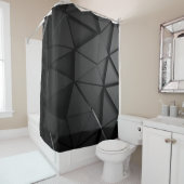Rideaux De Douche Design noir gris  (En situation)