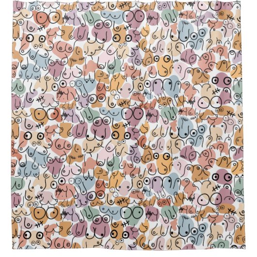 Rideaux De Douche design pastel (Devant)