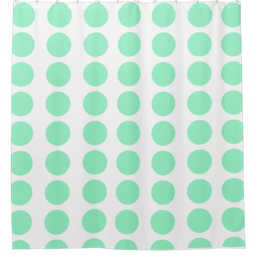 Rideaux De Douche Design Pois vert (Devant)