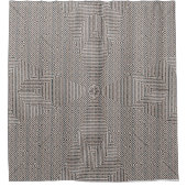 Rideaux De Douche Design simple blanc de style bohème (Devant)