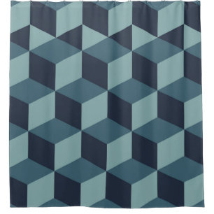 Rideaux De Douche Design tendance vintage bloc de couleur abstrait g