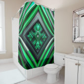 Rideaux De Douche Design vert (En situation)
