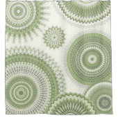 Rideaux De Douche Design vert clair Multi Mandala (Devant)