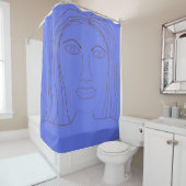 Rideaux De Douche dessin abstrait fille (En situation)