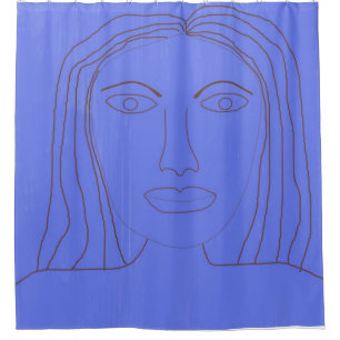 Rideaux De Douche dessin abstrait fille