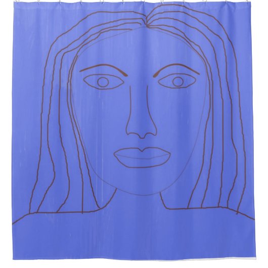 Rideaux De Douche dessin abstrait fille (Devant)