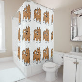 Rideaux De Douche dessin animé basenji (En situation)
