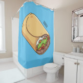 Rideaux De Douche dessin animé de Burrito (En situation)