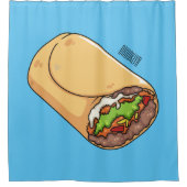 Rideaux De Douche dessin animé de Burrito (Devant)