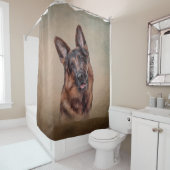 Rideaux De Douche Dessin berger allemand (En situation)
