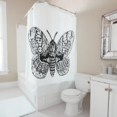Rideaux De Douche Dessin Brahmin moth (En situation)