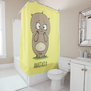 Rideaux De Douche Dessin d'adorable hamster