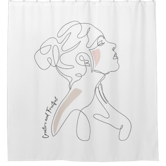 Rideaux De Douche Dessin d'art en ligne - Créatif et Fruit (Devant)