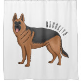 Rideaux De Douche dessin de berger allemand (Devant)
