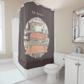 Rideaux De Douche Dessin de Chillin avec AMIS™ (En situation)