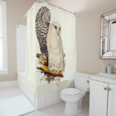 Rideaux De Douche Dessin de Chouette neige vintage (En situation)