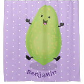 Rideaux De Douche dessin de la patte papaye de Cute kawaii (Devant)