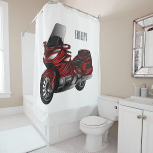 Rideaux De Douche Dessin de moto de tourisme