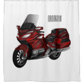 Rideaux De Douche Dessin de moto de tourisme (Devant)