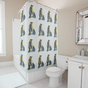 Rideaux De Douche Dessin de pingouins