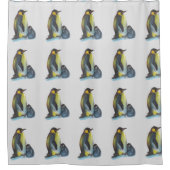 Rideaux De Douche Dessin de pingouins (Devant)