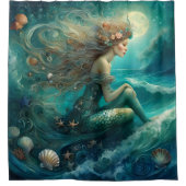Rideaux De Douche Dessin de sirène (Devant)