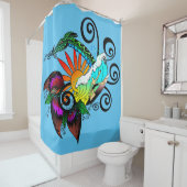 Rideaux De Douche Dessin de Surfer Dude (En situation)