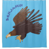 Rideaux De Douche dessin humoristique d'aigle royal (Devant)