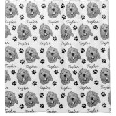 Rideaux De Douche Dessin personnalisé Goldendoodle Chien (Devant)