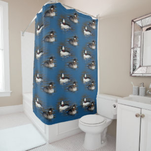 Rideaux De Douche Dessins et poules à tête de buffle à l'étang