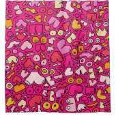 Rideaux De Douche dessous de verre en pierre motif couleur poitrine (Devant)