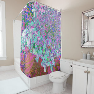Rideaux De Douche Détail élégant d'hydrangea Aqua et Purple Limeligh