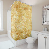 Rideaux De Douche Détail en dentelle d'or, tissu. (En situation)
