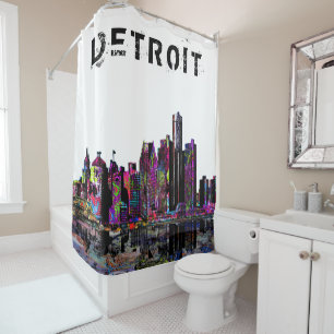 Rideaux De Douche Detroit, Michigan, graffiti