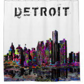 Rideaux De Douche Detroit, Michigan, graffiti (Devant)
