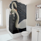 Rideaux De Douche Deux cygnes (En situation)