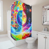 Rideaux De Douche Deux mondes (En situation)