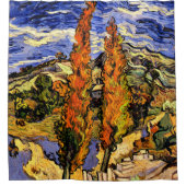 Rideaux De Douche Deux peupliers sur une colline (Devant)