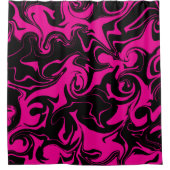 Rideaux De Douche Déversement - Magenta et noir (Devant)