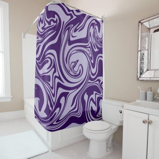 Rideaux De Douche Déversement - Violet (En situation)