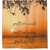 Rideaux De Douche Devis de vue mer du coucher de soleil tropical (Devant)