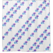 Rideaux De Douche Diagonale 2 bleu violet illustration (Devant)