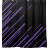 Rideaux De Douche Diagonales en violet et noir (Devant)