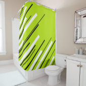 Rideaux De Douche Diagonales - Vert citron vert (En situation)