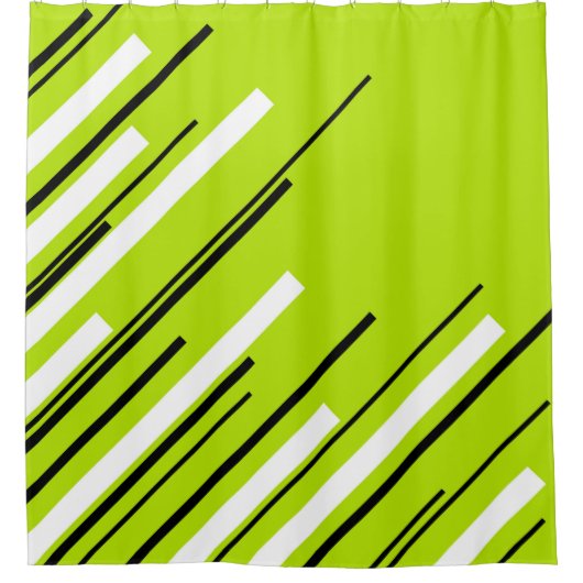 Rideaux De Douche Diagonales - Vert citron vert (Devant)