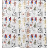 Rideaux De Douche Diagrammes Médicale d'anatomie humaine (Devant)