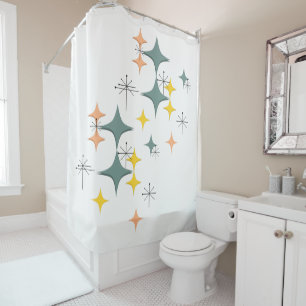 Rideaux De Douche Diamant atomique moderne d'Eames Starbursts de la
