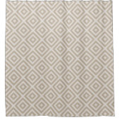 Rideaux De Douche Diamant beige | Salle de bain moderne Farmhouse (Devant)