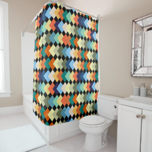 Rideaux De Douche Diamants de couleur claire